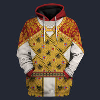 Modetrail France Imperial Dress of Holy Roman Emperor Hoodie Costume, France Costume S-5XL US Size, Gift For Him