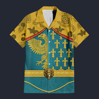 Modetrail France Karl I Charlemagne Hawaiian Shirt Costume, France Costume S-5XL US Size, Unisex Button Down Shirt