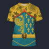 Modetrail France Karl I Charlemagne T-shirt Costume, France Costume S-5XL US Size, Gift For Him