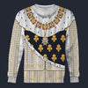 Modetrail France King Louis XIII Sweater Costume, British Costume S-5XL US Size, Gift For Him