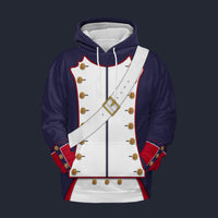 Modetrail France Line Infantry-Centre Company (1812-1815) Fleece Hoodie Costume, France Costume S-5XL US Size, Gift For Him