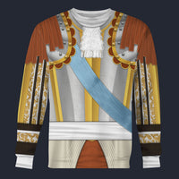 Modetrail France Louis XIV Sweater Costume, British Costume S-5XL US Size, Gift For Him