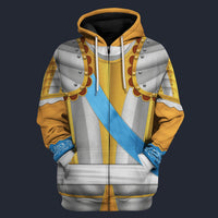 Modetrail France Louis XV Zip Hoodie Costume, British Costume S-5XL US Size, Gift For Him