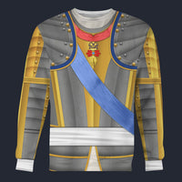 Modetrail France Louis XV in Armour Long Sleeves Costume, British Costume S-5XL US Size, Gift For Him