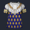 Modetrail France Louis XV in Coronation Robes T-shirt Costume, British Costume S-5XL US Size, Gift For Him