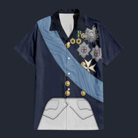 Modetrail France Louis XVIII Hawaiian Shirt Costume, France Costume S-5XL US Size, Unisex Button Down Shirt
