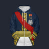 Modetrail France Michel Ney Fleece Zip Hoodie Costume, France Costume S-5XL US Size, Gift For Him