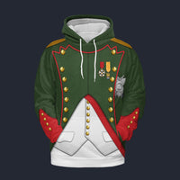 Modetrail France Napoleon Bonaparte Fleece Hoodie Costume, France Costume S-5XL US Size, Gift For Him