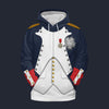 Modetrail France Napoleon I Fleece Hoodie Costume, France Costume S-5XL US Size, Gift For Him