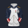 Modetrail France Napoleon I Zip Hoodie Costume, France Costume S-5XL US Size, Gift For Him