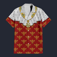 Modetrail France Napoleon I in Coronation Robes Hawaiian Shirt Costume, France Costume S-5XL US Size, Unisex Button Down Shirt