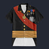 Modetrail France Napoleon III in Coronation Robes Hawaiian Shirt Costume, France Costume S-5XL US Size, Unisex Button Down Shirt