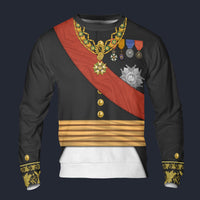 Modetrail France Napoleon III in Coronation Robes Long Sleeves Costume, France Costume S-5XL US Size, Gift For Him