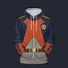 Modetrail France Napoleon infantryman Fleece Zip Hoodie Costume, France Costume S-5XL US Size, Gift For Him