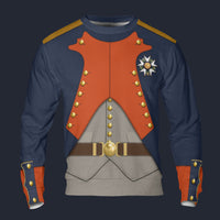Modetrail France Napoleon infantryman Long Sleeves Costume, France Costume S-5XL US Size, Gift For Him