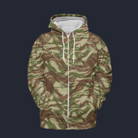 Modetrail French Lizard A1 Airborne Camo Fleece Zip Hoodie Costume, Military Costume S-5XL US Size, Gift For Him