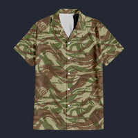 Modetrail French Lizard A1 Airborne CAMO Outfit Hawaiian Shirt And Shorts, Military Costume S-5XL US Size