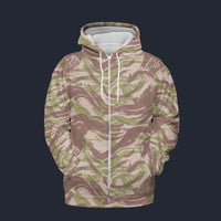 Modetrail French Lizard Airborne CAMO Set 3 Zip Hoodie Costume, Military Costume S-5XL US Size, Gift For Him