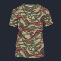 Modetrail French Lizard Airborne CAMO Set 4 T-shirt Costume, Military Costume S-5XL US Size, Gift For Him