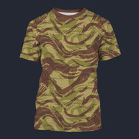 Modetrail French Lizard Airborne CAMO Set 5 T-shirt Costume, Military Costume S-5XL US Size, Gift For Him