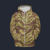 Modetrail French Lizard Airborne CAMO Set 5 Zip Hoodie Costume, Military Costume S-5XL US Size, Gift For Him