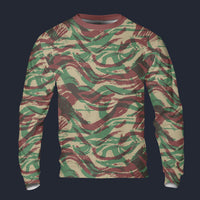 Modetrail French Lizard Airborne CAMO Set 6 Long Sleeves Costume, Military Costume S-5XL US Size, Gift For Him