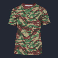 Modetrail French Lizard Airborne CAMO Set 6 T-shirt Costume, Military Costume S-5XL US Size, Gift For Him