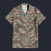 Modetrail French Lizard Airborne CAMO Set 7 Outfit Hawaiian Shirt And Shorts, Military Costume S-5XL US Size