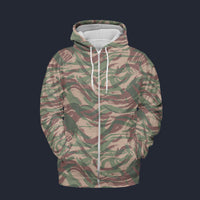 Modetrail French Lizard Airborne CAMO Set 7 Zip Hoodie Costume, Military Costume S-5XL US Size, Gift For Him