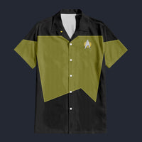 Modetrail Star Trek Geordi La Forge Hawaiian Shirt Costume, S-5XL US Size, Unisex Button Down Shirt
