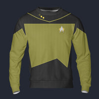 Modetrail Star Trek Geordi La Forge The Next Generation Long Sleeves Costume, S-5XL US Size, Gift For Him