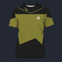 Modetrail Star Trek Geordi La Forge The Next Generation T-shirt Costume, S-5XL US Size, Gift For Him