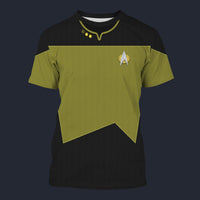 Modetrail Geordi La Forge Version 2 Tracksuit Costume Hoodie Sweatshirt T-Shirt Sweatpants, Star Trek Costume S-5XL US Size