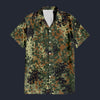 Modetrail German Flecktarn Camo Hawaiian Shirt Costume, Military Costume S-5XL US Size, Unisex Button Down Shirt