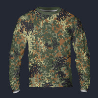 Modetrail German Flecktarn Camo Long Sleeves Costume, Military Costume S-5XL US Size, Gift For Him