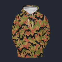 Modetrail German Leibermuster Autumn Camo Fleece Hoodie Costume, Military Costume S-5XL US Size, Gift For Him