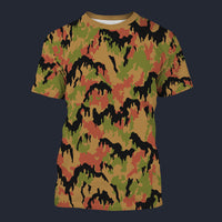 Modetrail German Leibermuster Autumn Camo T-shirt Costume, Military Costume S-5XL US Size, Gift For Him