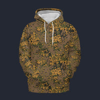 Modetrail German Oak Leaf Eichenlaubmuster Autumn Camo Tracksuit Costume Hoodie Sweatshirt T-Shirt Sweatpants, Military Costume S-5XL US Size
