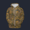 Modetrail German Oak Leaf Eichenlaubmuster Autumn Camo Tracksuit Costume Hoodie Sweatshirt T-Shirt Sweatpants, Military Costume S-5XL US Size