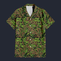 Modetrail German Oak Leaf Eichenlaubmuster Spring Camo Hawaiian Shirt Costume, Military Costume S-5XL US Size, Unisex Button Down Shirt