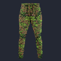 Modetrail German Oak Leaf Eichenlaubmuster Spring Camo Sweatpants Costume, Military Costume S-5XL US Size, Gift For Him