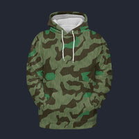 Modetrail German Splittermuster 41 Luftwaffen Camo Fleece Hoodie Costume, Military Costume S-5XL US Size, Gift For Him