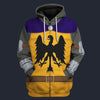 Modetrail Germany 12th Century Holy Roman Empire Knight Zip Hoodie Costume, Germany Costume S-5XL US Size, Gift For Him