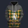 Modetrail Germany 13th Century German Knight Fleece Zip Hoodie Costume, Germany Costume S-5XL US Size, Gift For Him