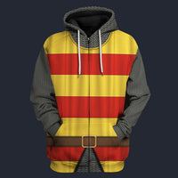 Modetrail Germany 13th Century Holy Roman Empire Knight Fleece Zip Hoodie Costume, Germany Costume S-5XL US Size, Gift For Him