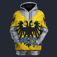 Modetrail Germany 15th Century Holy Roman Empire Knight Fleece Hoodie Costume, Germany Costume S-5XL US Size, Gift For Him