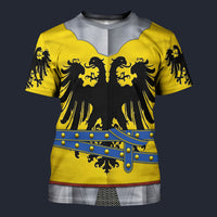 Modetrail Germany 15th Century Holy Roman Empire Knight T-shirt Costume, Germany Costume S-5XL US Size, Gift For Him
