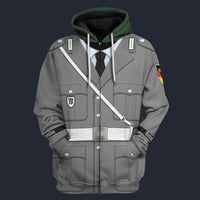 Modetrail Germany Bundeswehr Wachbataillon Hauptgefreiter Fleece Zip Hoodie Costume, Germany Costume S-5XL US Size, Gift For Him