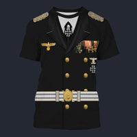Modetrail Germany Erich Raeder WWII Kriegsmarine T-shirt Costume, Germany Costume S-5XL US Size, Gift For Him