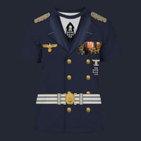 Modetrail Germany Erich Raeder WWII Kriegsmarine Version 2 T-shirt Costume, Germany Costume S-5XL US Size, Gift For Him